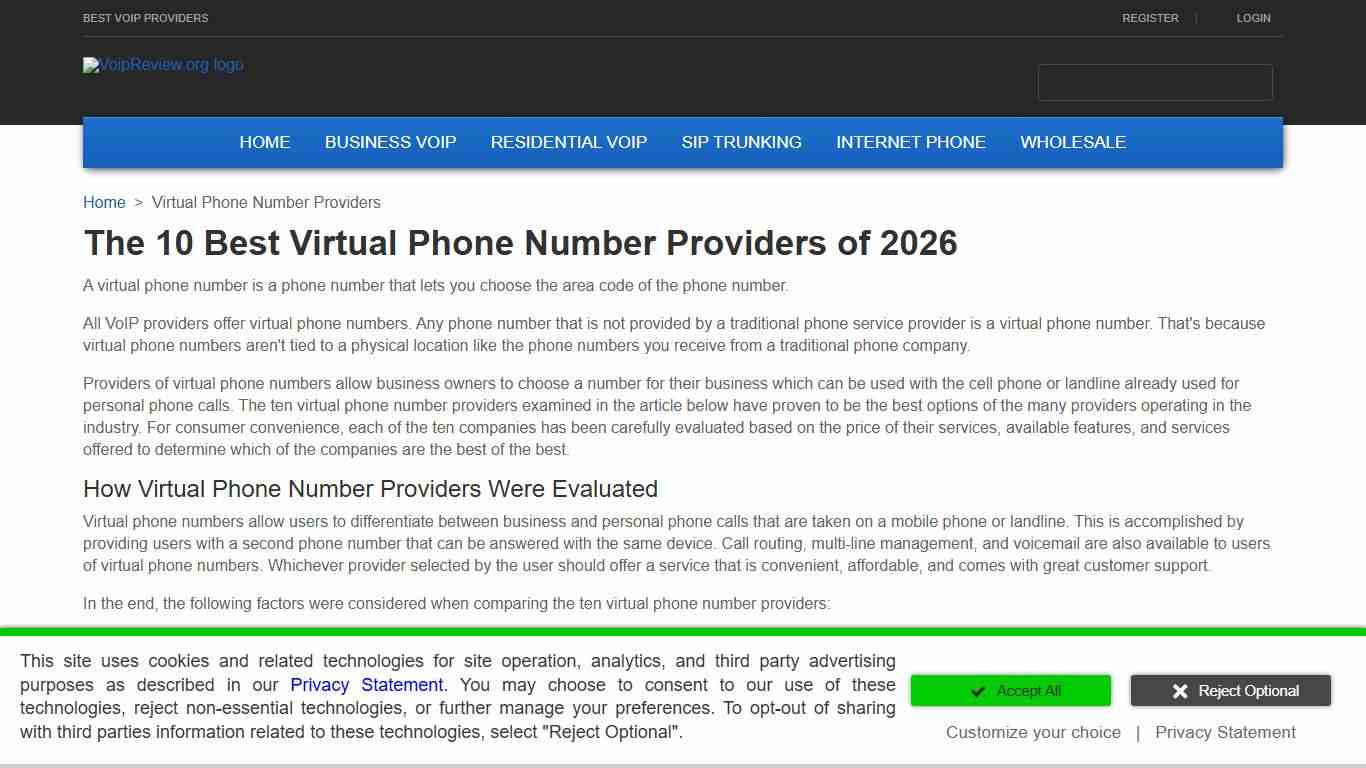 The 10 Best Virtual Phone Number Providers of 2026 VoipReview